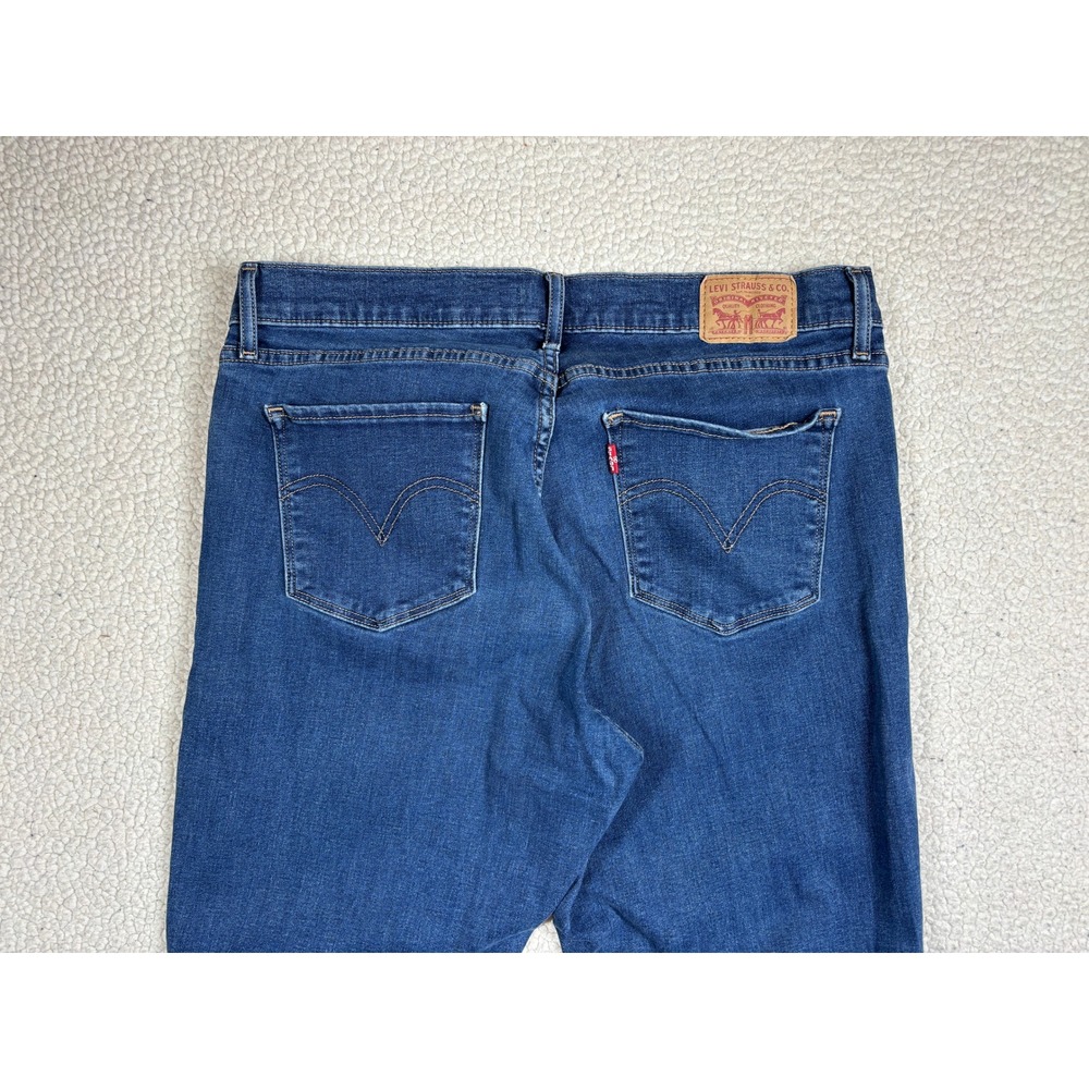 Levi's Curvy Bootcut Jeans Women's 33 W33 L30 Dark Wash Stretch High Rise Jeans - Picture 13 of 15
